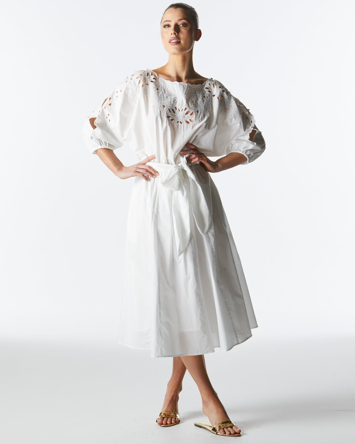 Fate + Becker | Lily pond Embroidered Dress