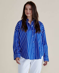 Betty Basics | Regatta Blue Stripe Shirt
