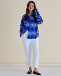 Betty Basics | Regatta Blue Stripe Shirt