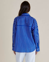 Betty Basics | Regatta Blue Stripe Shirt