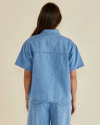 Betty Basics | Saffra Short Sleeve Denim Shirt
