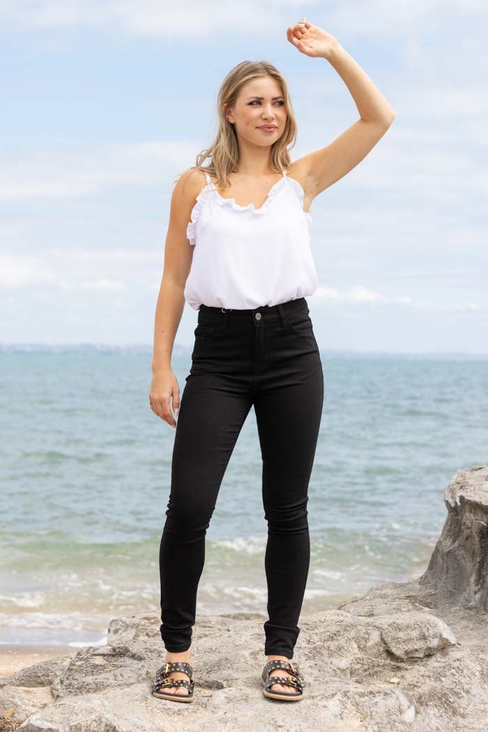 Honey Denim | The Cormac High Waisted Long Leg Jeans