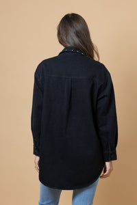 Honey Denim | Heidi Black Stud Denim Shacket