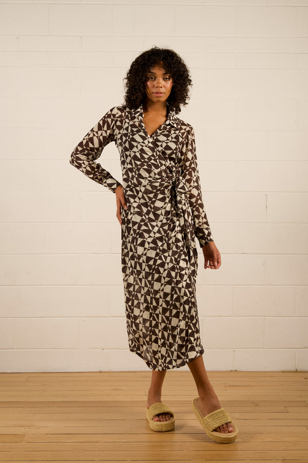 We Are The Others Selena Wrap Dress | Geo Lines