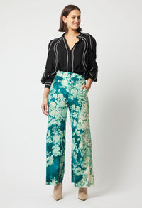 Once Was Meridian Placement Embroidered Shirt | Black