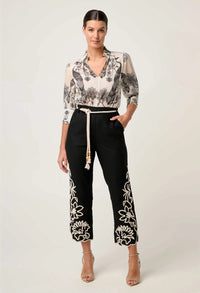 Once Was | Oleander Shirred Collar Blouse