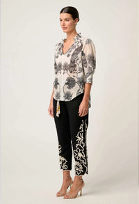 Once Was | Oleander Shirred Collar Blouse