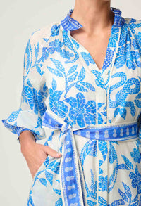 Once Was | Carmen Dress - Azure Mosaic