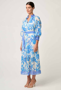 Once Was | Carmen Dress - Azure Mosaic