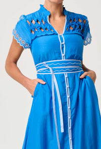 Once Was | Xanthia Dress - Blue Topaz