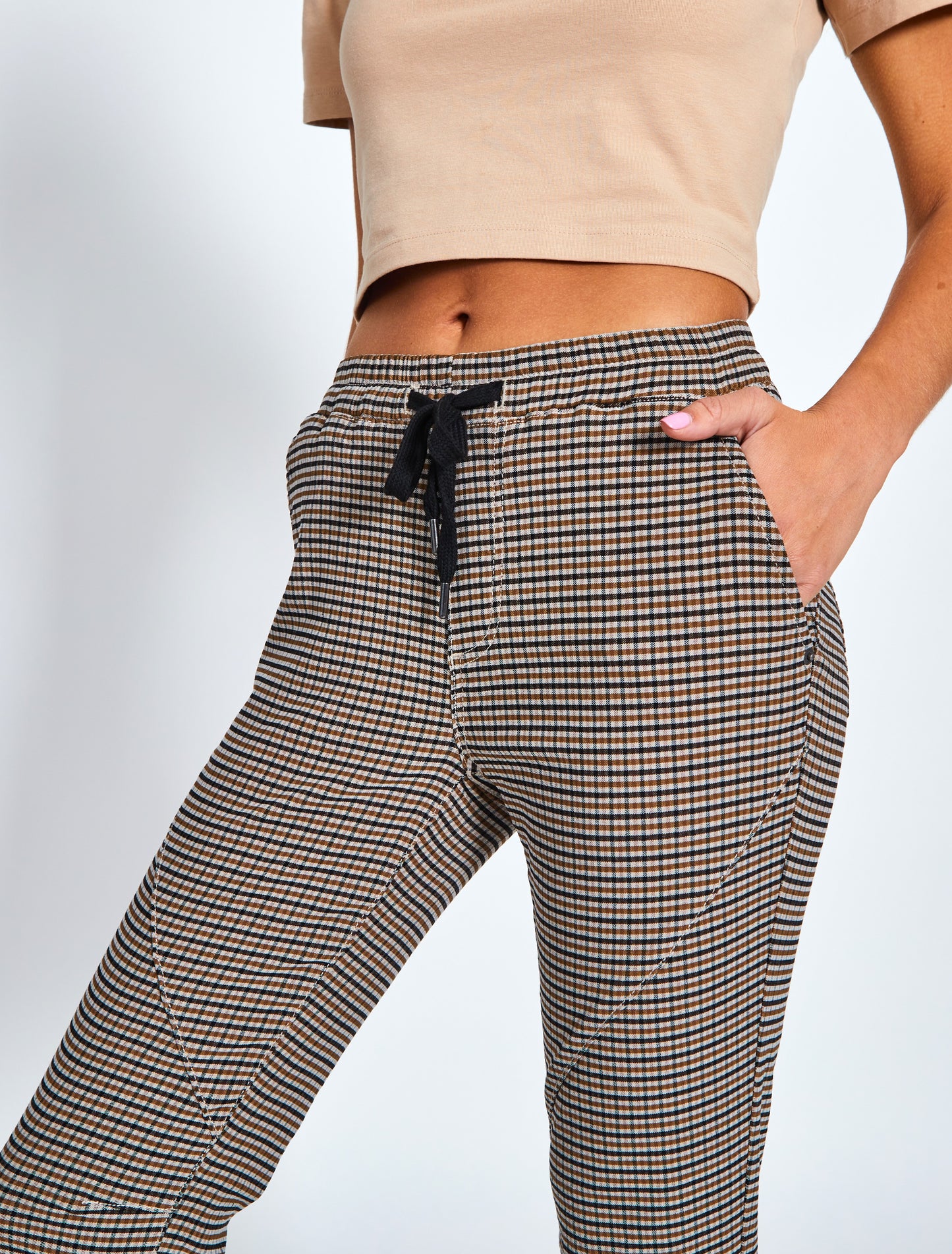 Monaco Luka Check Jogger | Beige