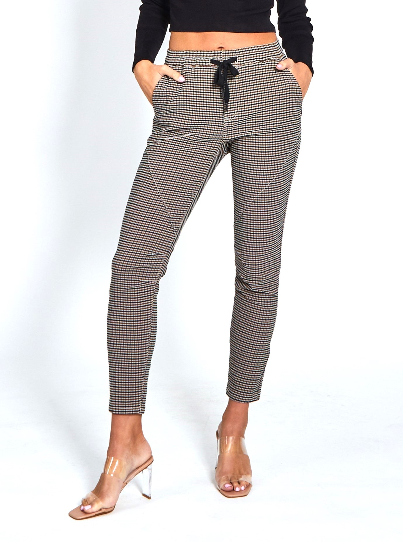 Monaco Luka Check Jogger | Beige