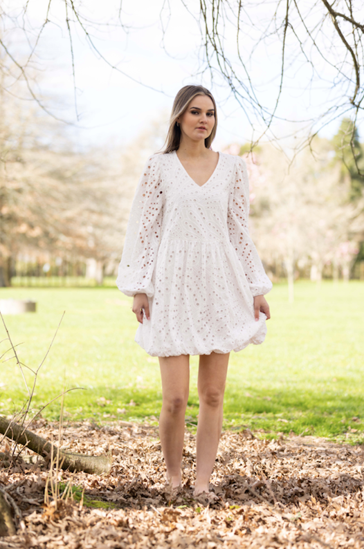 The Bay Oyster Dress | White Lace