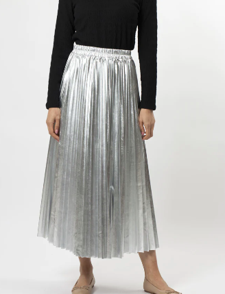 Stella + Gemma Casete Skirt | Silver
