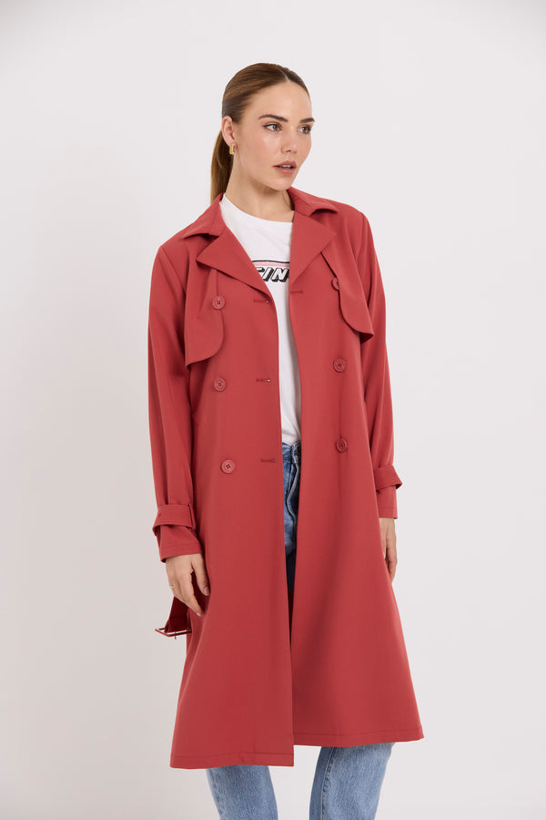 Tuesday Trench Coat | Rust Twill