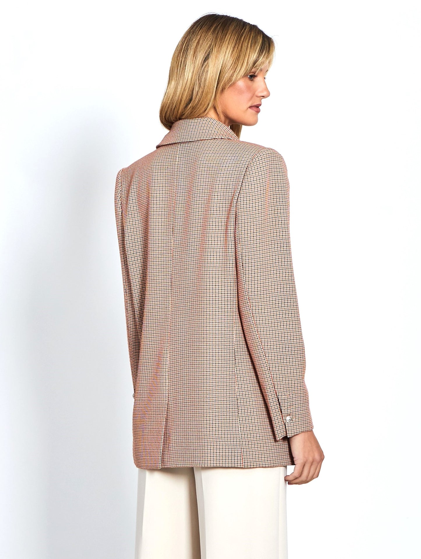 Leoni Boyfriend Blazer | Beige Check