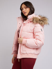 All About Eve Active Fur Puffer | Pink