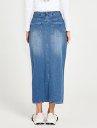Sass Emerald Denim Maxi Skirt | 80 Wash