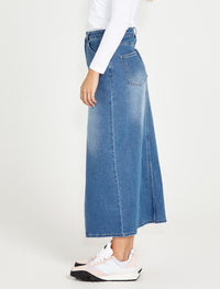 Sass Emerald Denim Maxi Skirt | 80 Wash