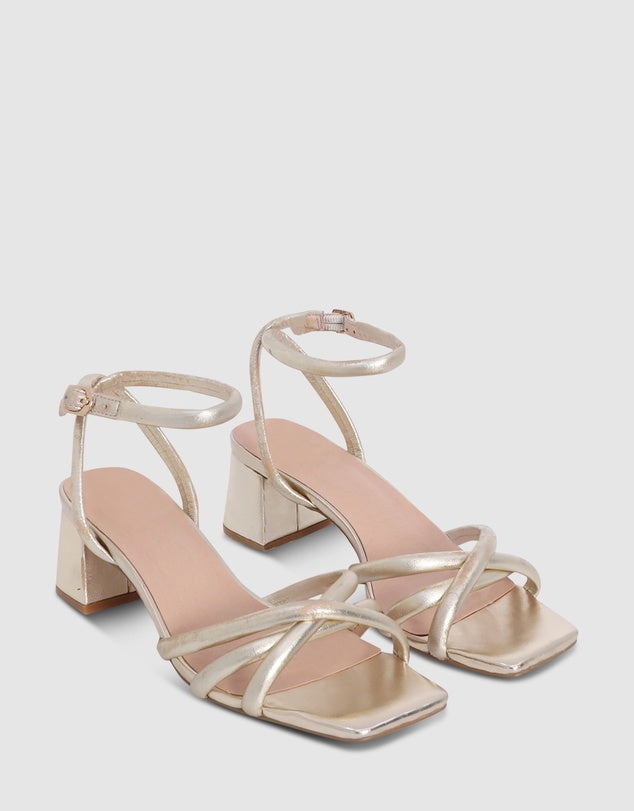 Nude Axelle Heel | Gold Metallic