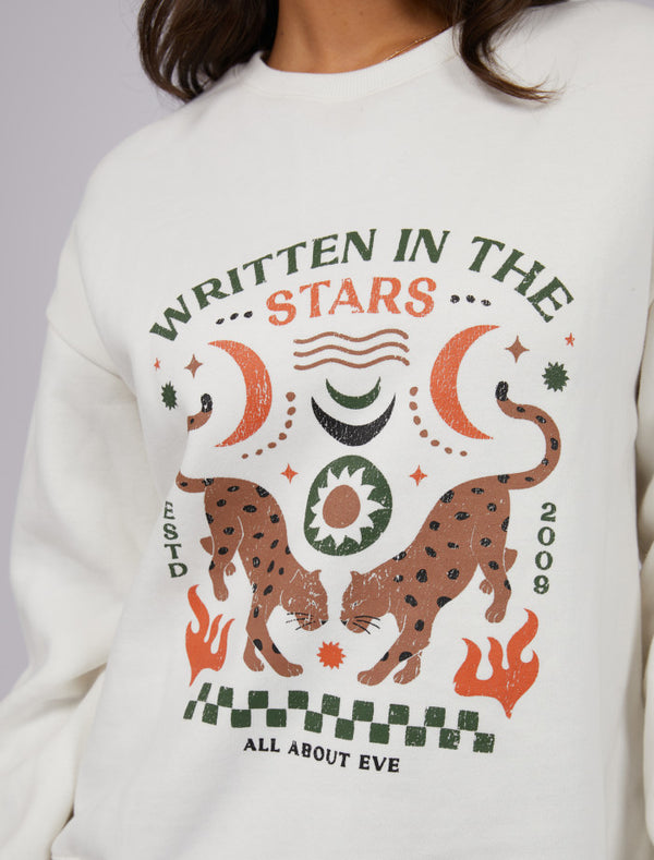 All About Eve In The Stars Standard Crew | Vintage White