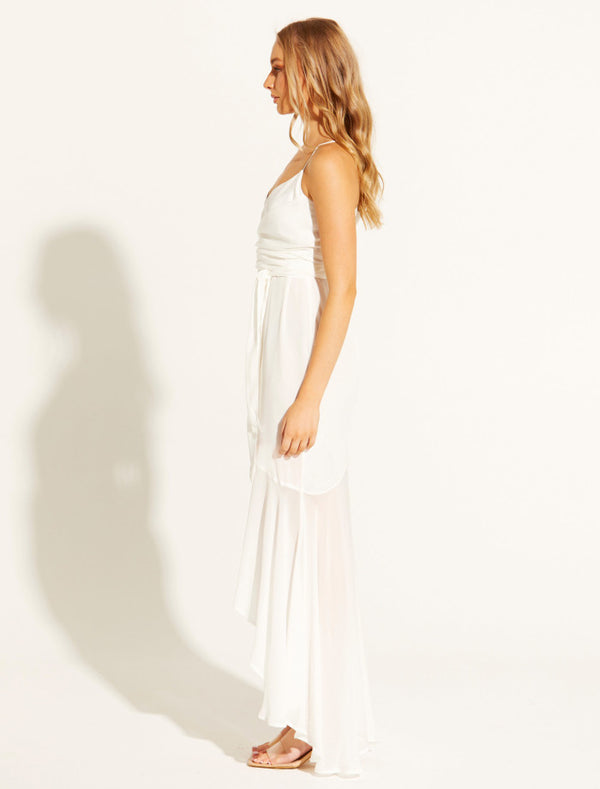 Fate + Becker Oasis Frill Slip Dress | White