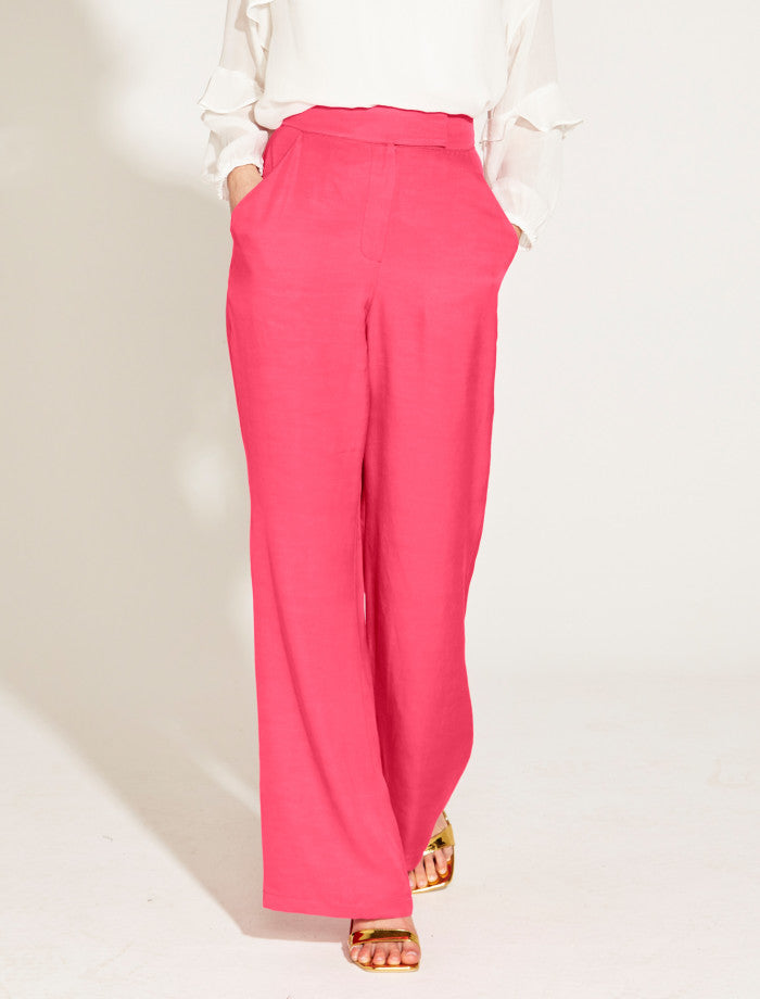 Fate + Becker One and Only Wide Leg Pant | Hot Pink