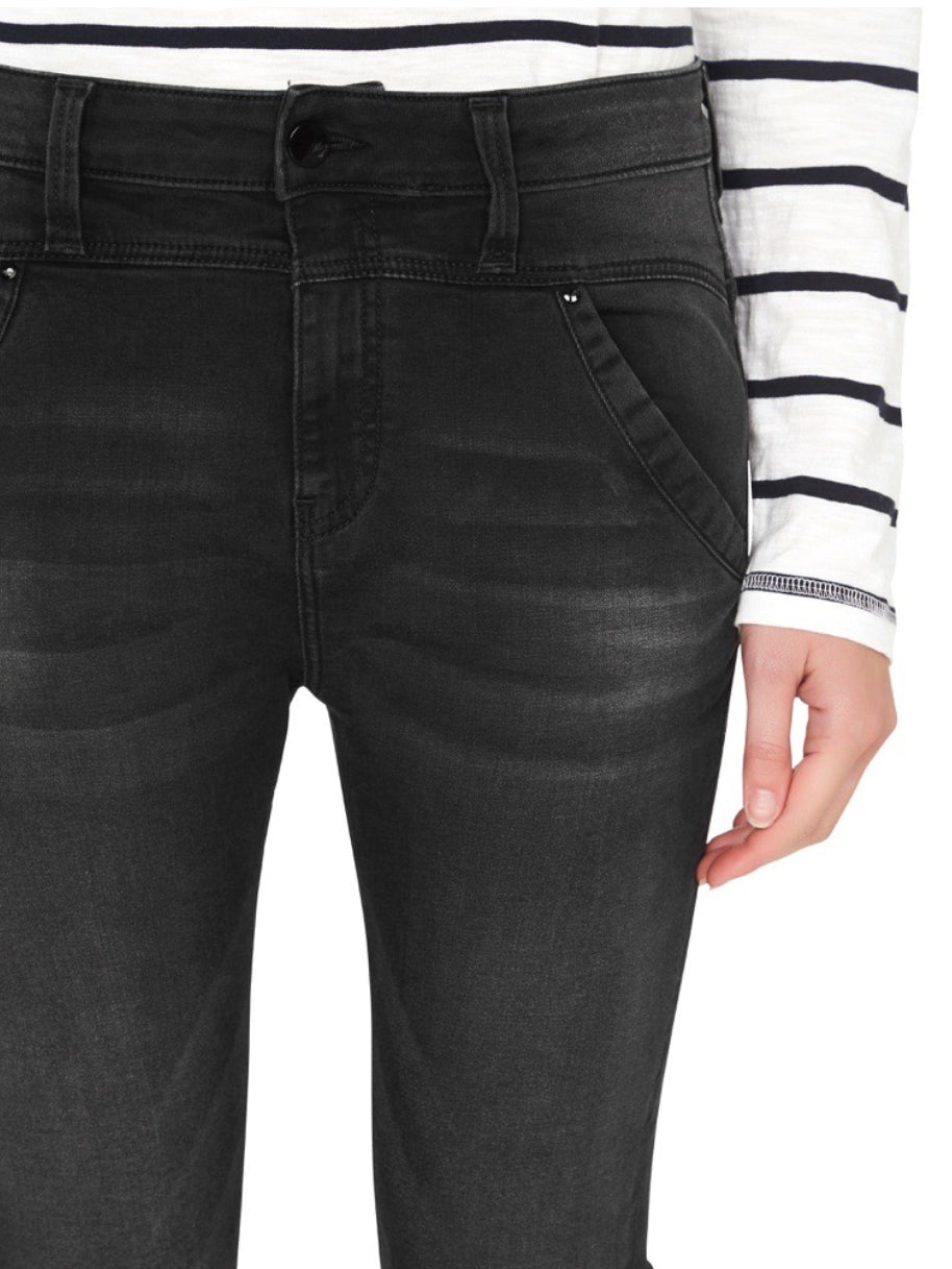Mavi Leona Boyfriend Jean - Dark Grey Gold