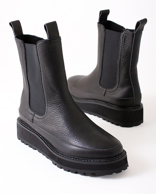 Jacs Leather Boot | Black Pebble