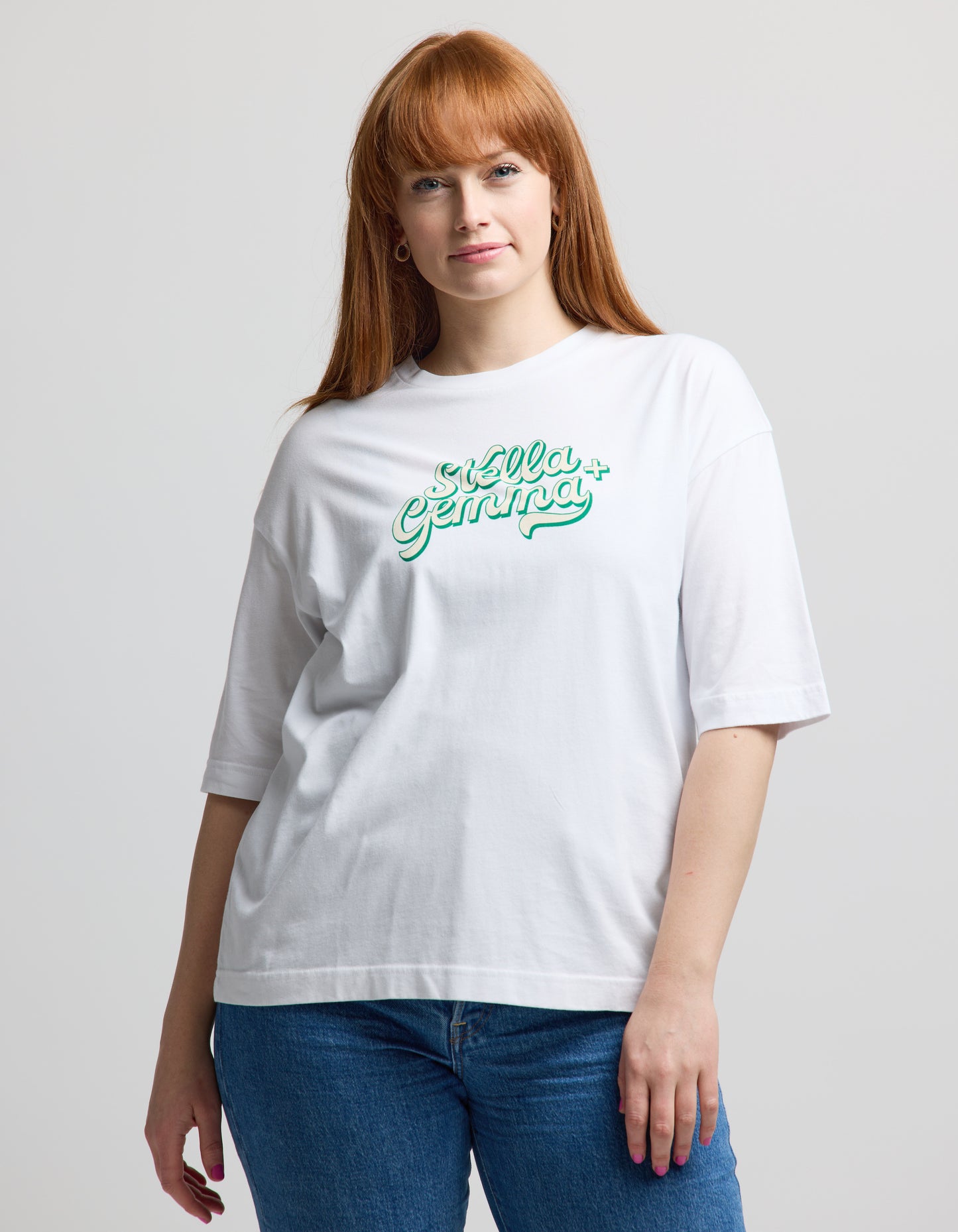 Stella + Gemma Porter Tee | White Vintage Logo