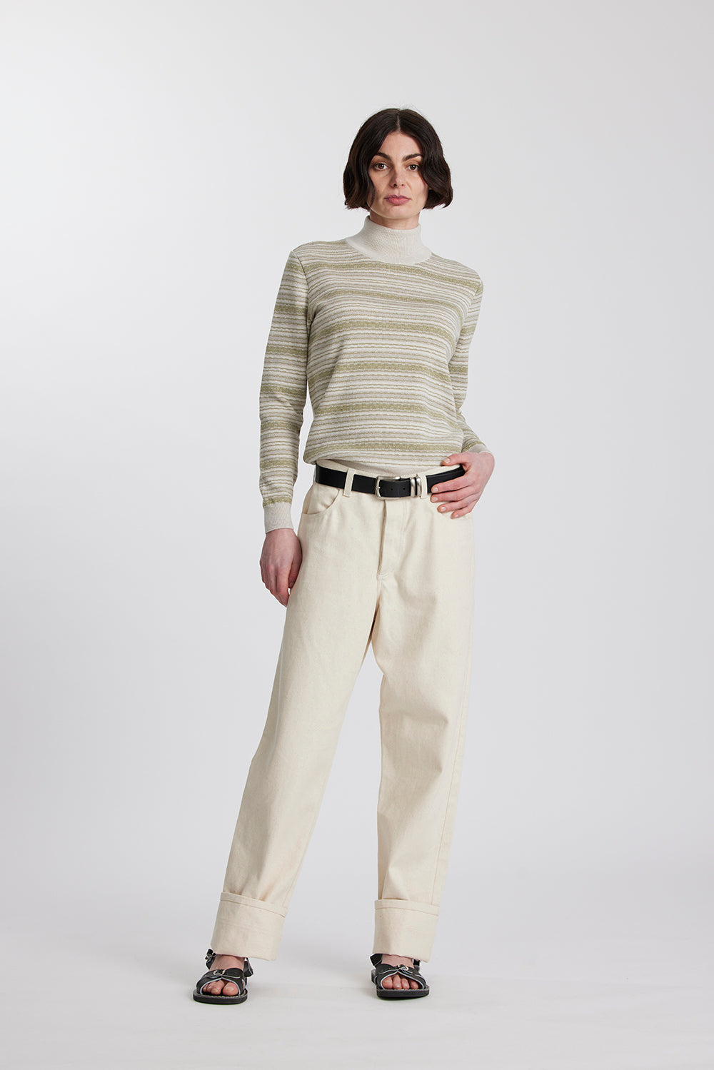Standard Issue Battenburg Mock Neck | Sap