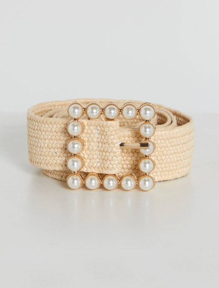 Sass Coco Pearl Belt | Natural
