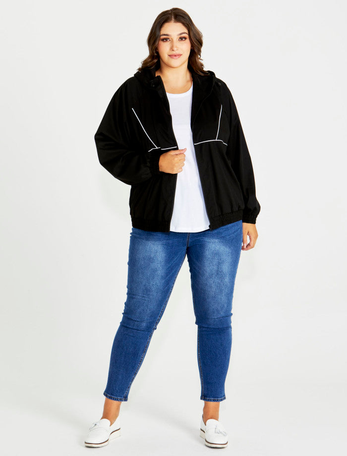 Betty Basics Wonder Windbreaker | Black