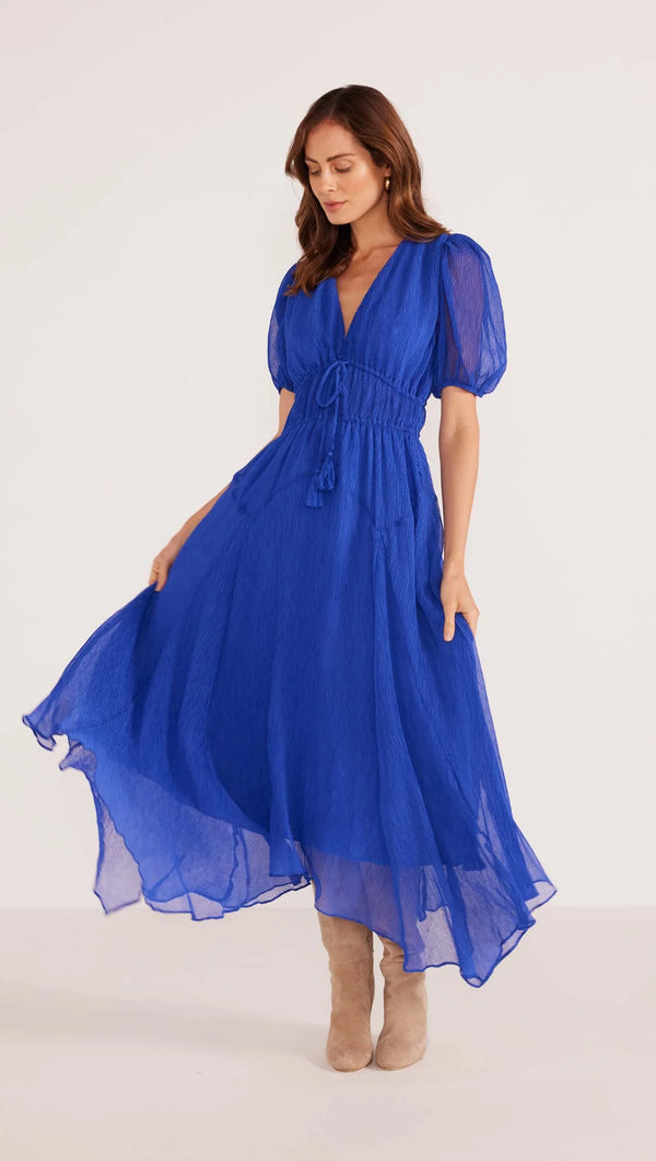 MINKPINK Lily Hanky Hem Midi Dress | Sapphire