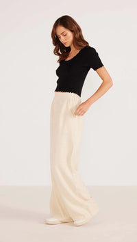 MINKPINK Everly Wide Leg Pant | Crema