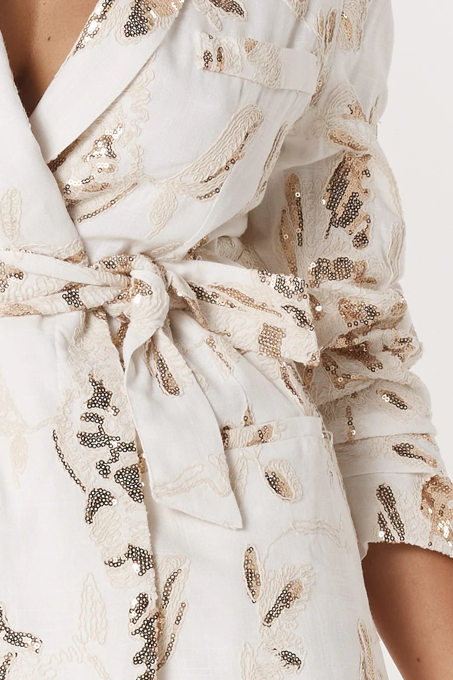 Fate + Becker | Ines Sequin Linen Blazer