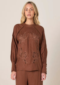 Fate + Becker | Aven Embroidered Blouse