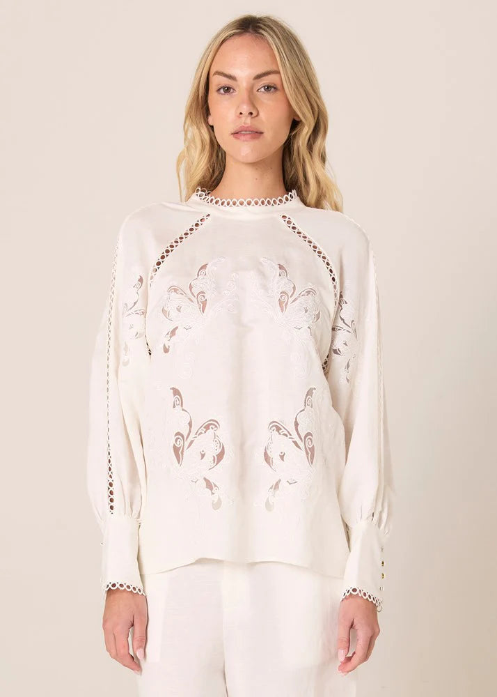 Fate + Becker | Aven Embroidered Blouse