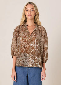 Fate + Becker | Tallulah Split Neck Blouse