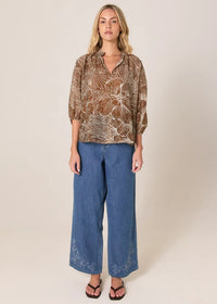 Fate + Becker | Tallulah Split Neck Blouse