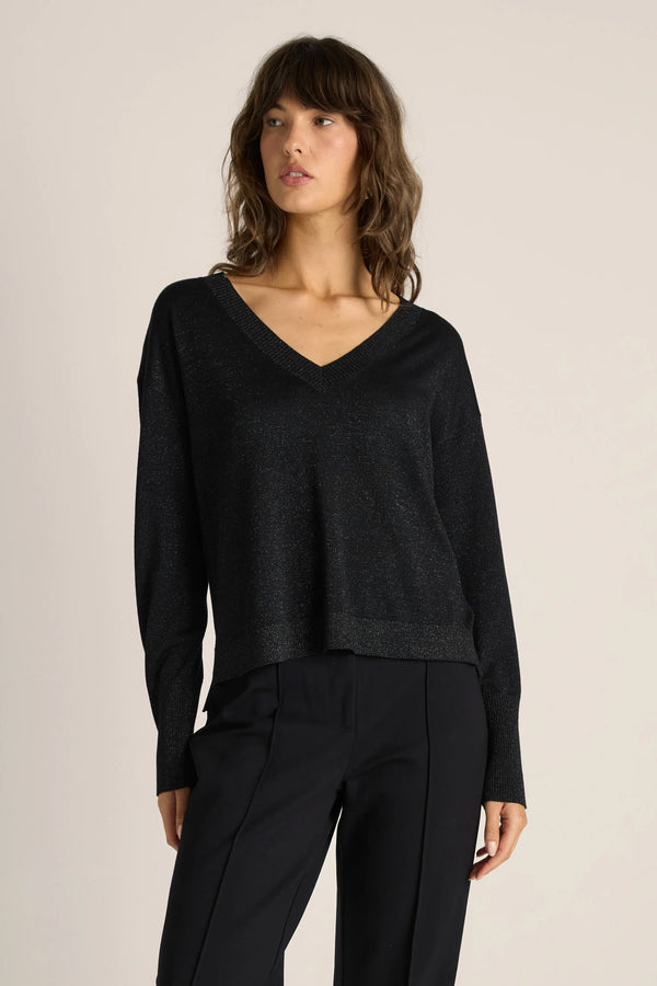 Fate + Becker | Oriane Sparkle V-Neck Knit