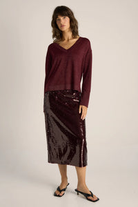Fate + Becker | Oriane Sparkle V-Neck Knit