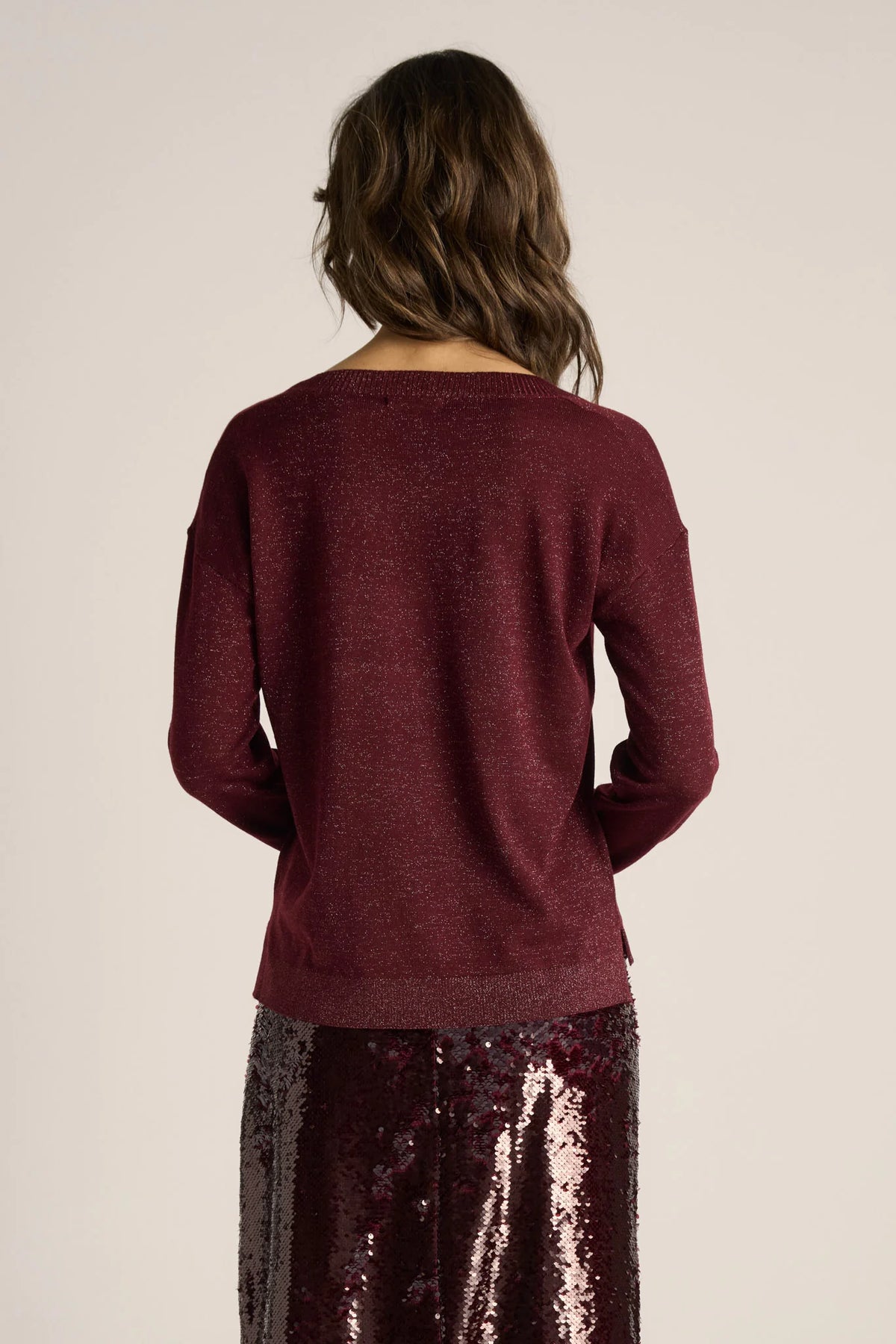 Fate + Becker | Oriane Sparkle V-Neck Knit