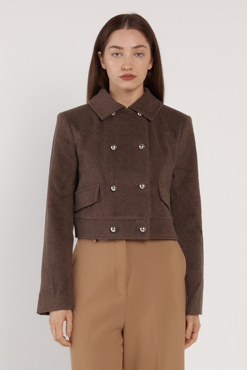Fate + Becker | Devyn Wool Blend Cropped Jacket