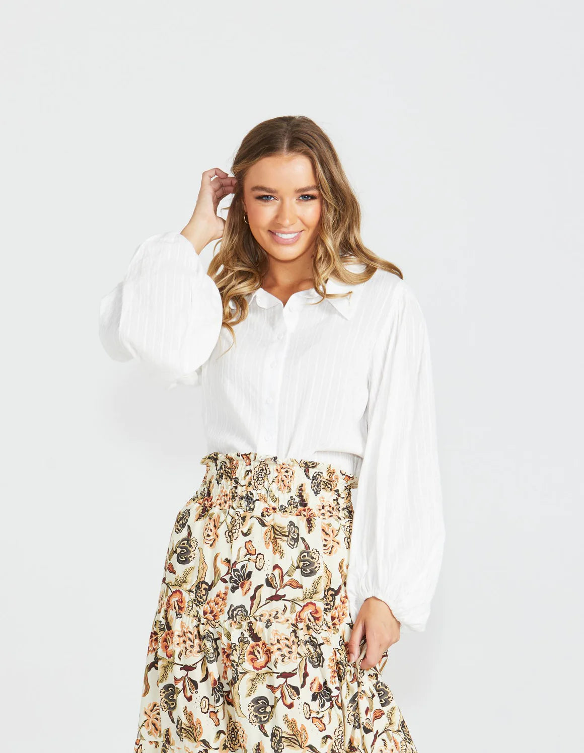 Sass Adeline Shirt | White