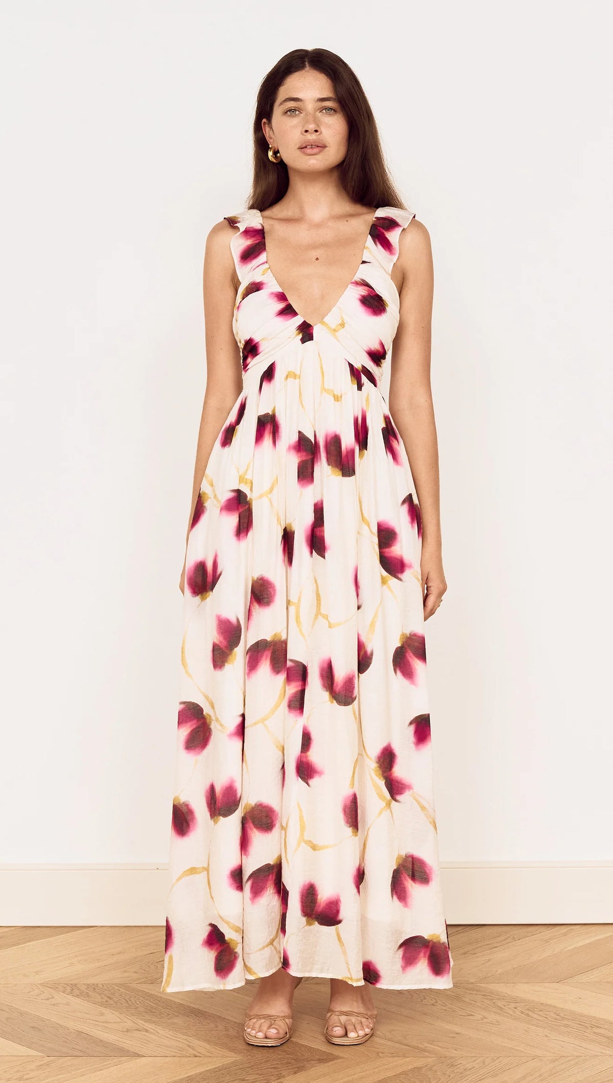 MINKPINK | Emery Ruffled Bias Maxi Dress