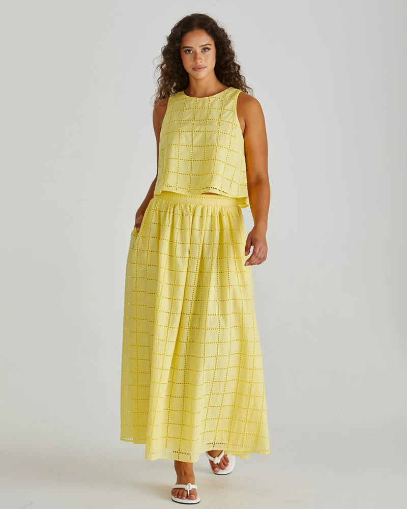 Sass | Helmi Broderie Full Skirt
