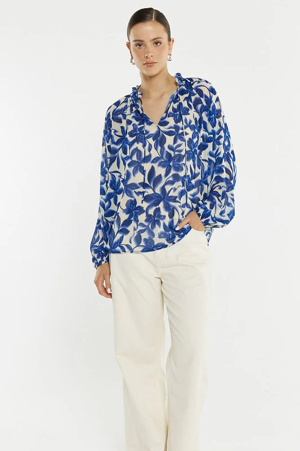 Sass | Willow Tie Front Blouse