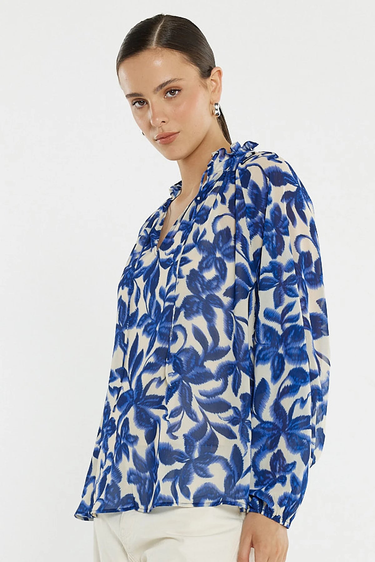 Sass | Willow Tie Front Blouse