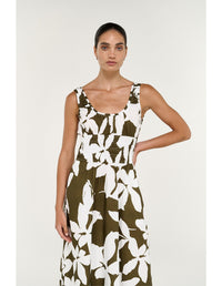 Staple the Label | Liora Shirred Midi Dress